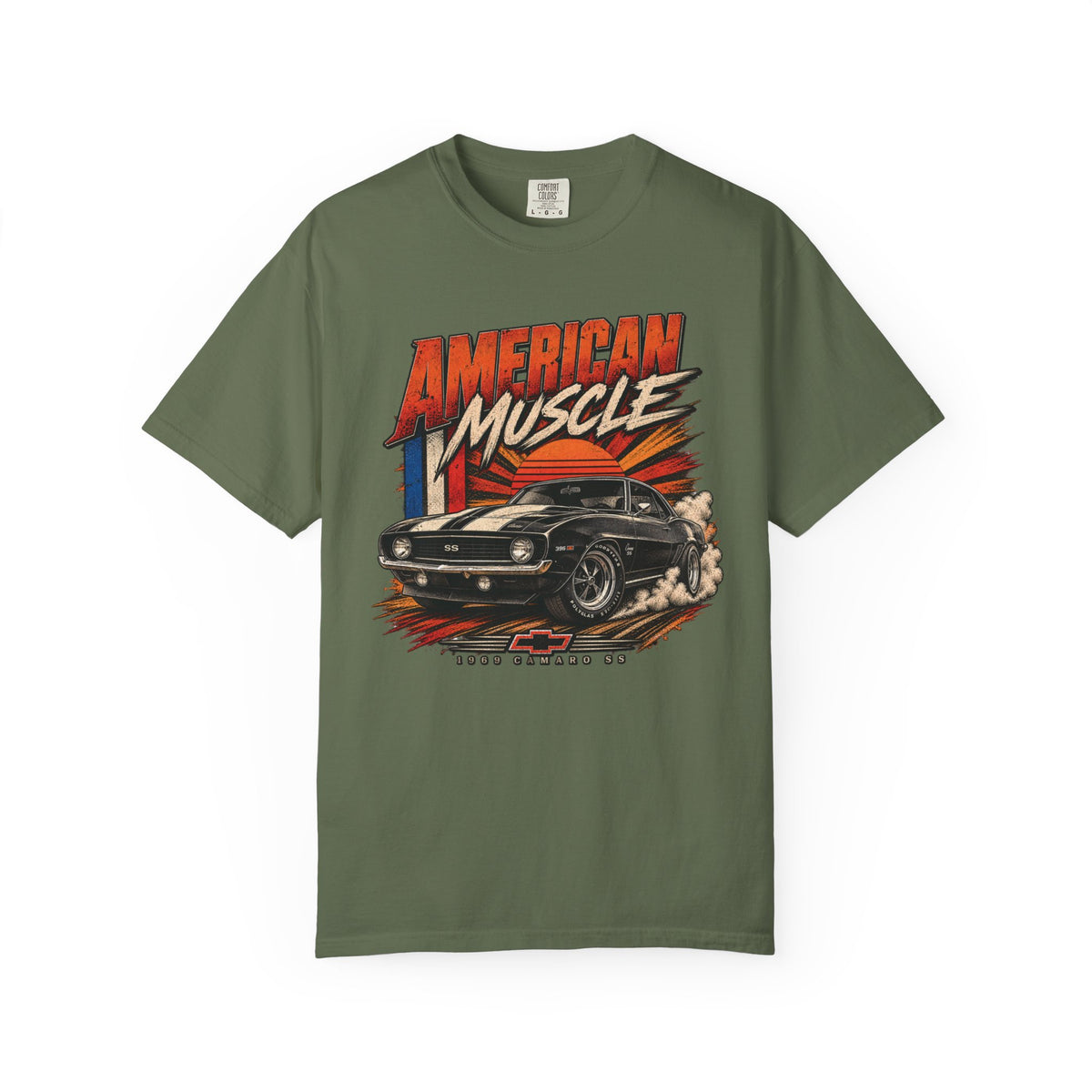 American Muscle Car T-Shirt – Classic Vintage Camaro Graphic
